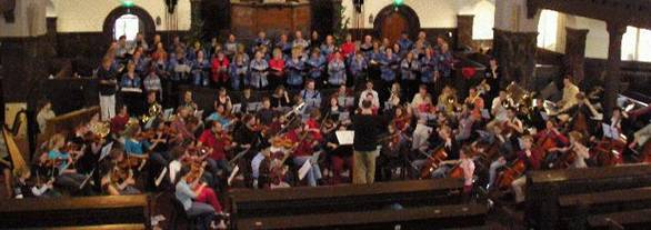 Repetitie koor en orkest 17 april j.l. in Noorderkerk